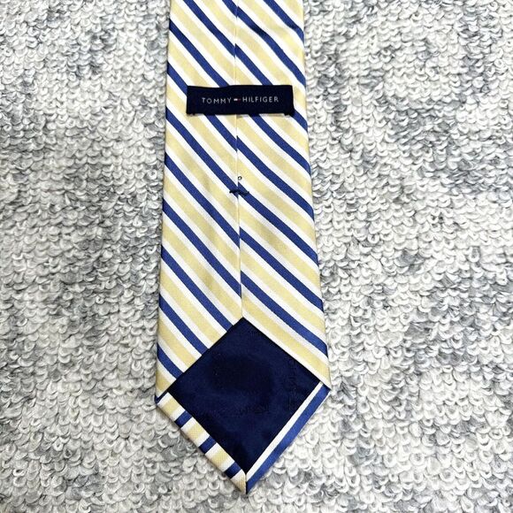 Tommy Hilfiger Men's One Size‎ Blue Green Classic Diagonal Striped Tie 3.5"x60" - Picture 1 of 9